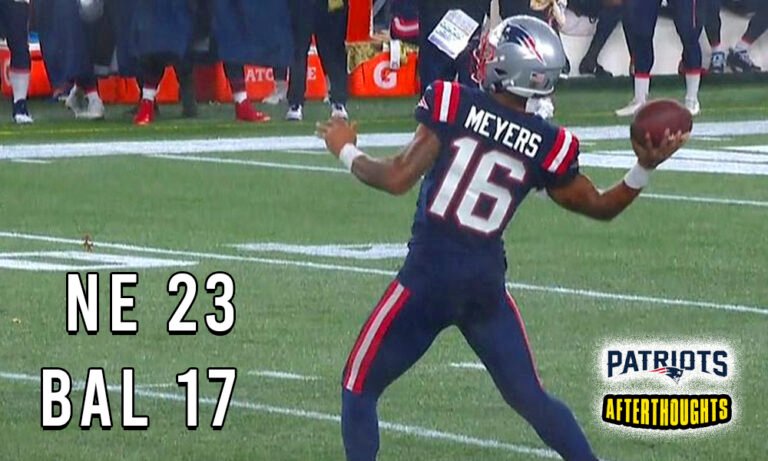 Week 9: Patriots 23 – Ravens 17