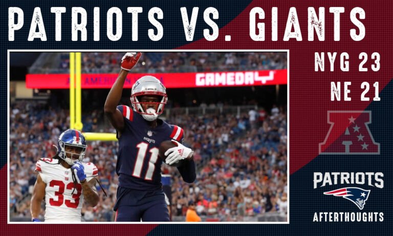 Preseason Game 1: Giants 23 – Patriots 21