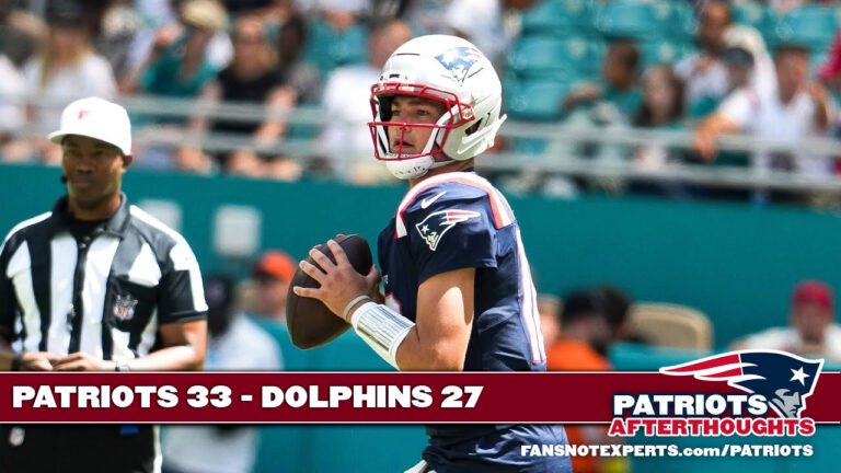 NOW THAT’S MORE LIKE IT: Patriots 33 – Dolphins 27