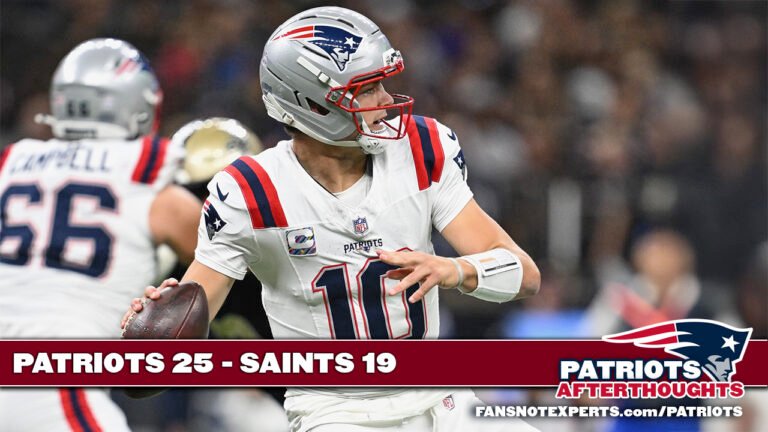 THREE IN A ROW: Patriots 25 – Saints 19