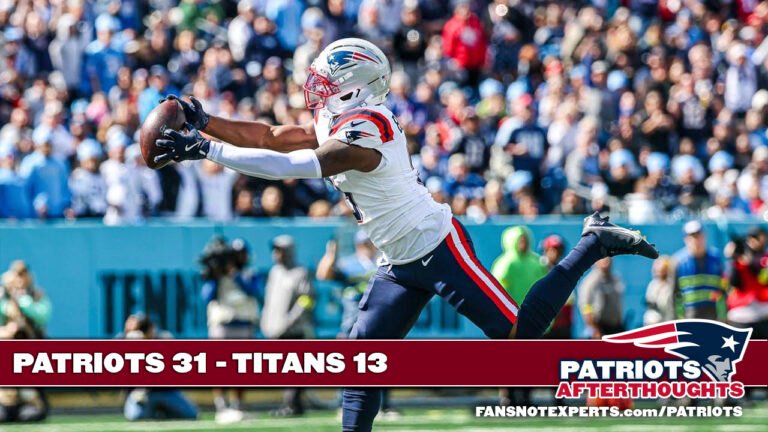 GREETINGS FROM SOUTH CAROLINA: Patriots 31 – Titans 13