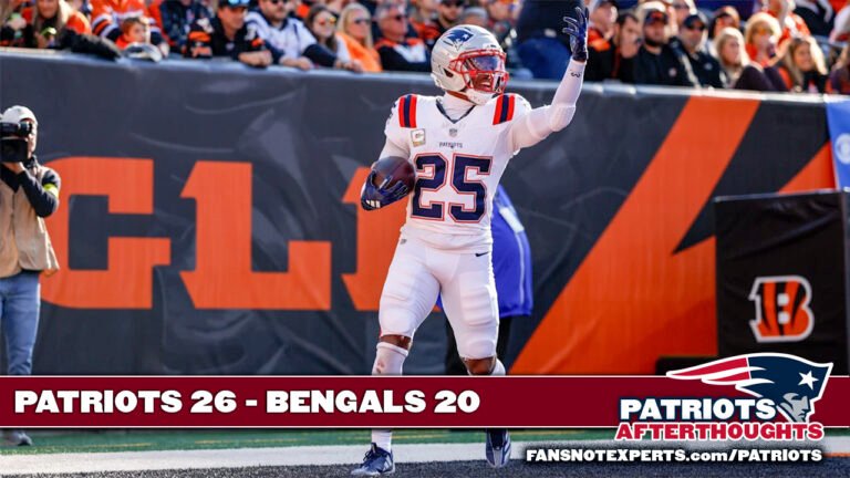 HEY, THEY WON, RIGHT!? Patriots 26 – Bengals 20