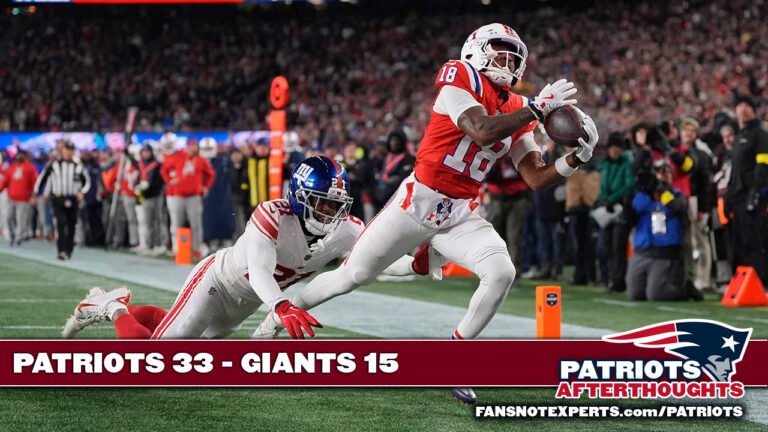 TEN. IN. A. ROW. Patriots 33 – Giants 15