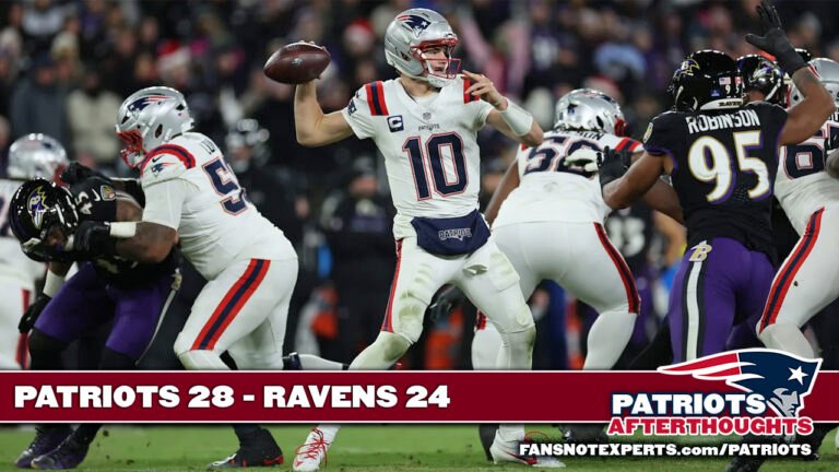 PLAYOFFS! Patriots 28 – Ravens 24