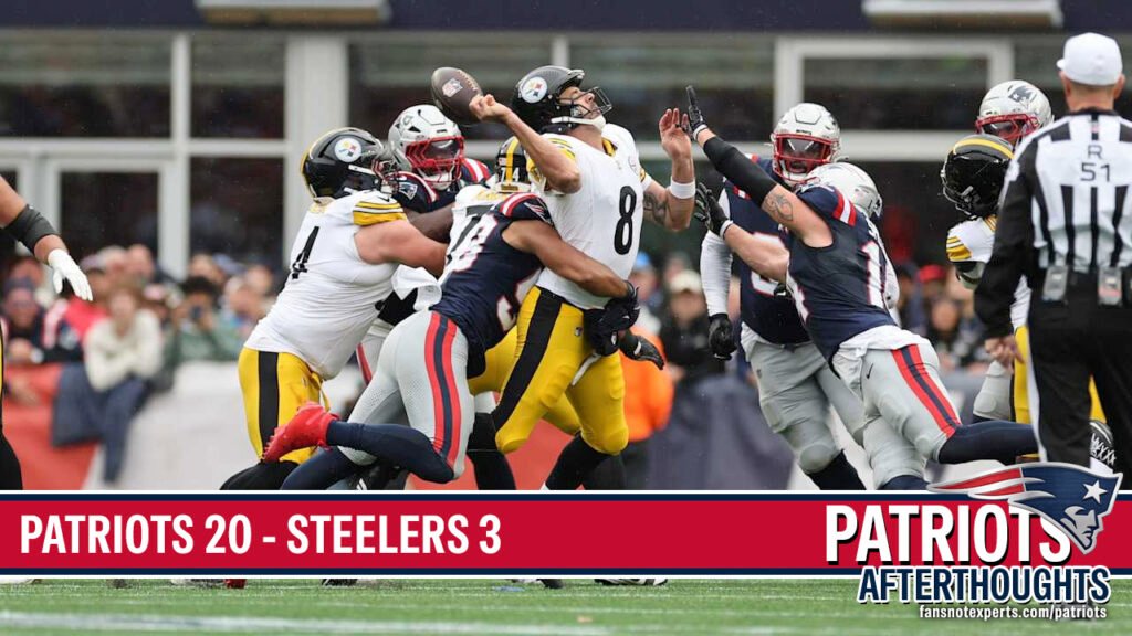 NOW THAT’S MORE LIKE IT! Patriots 20 – Steelers 3
