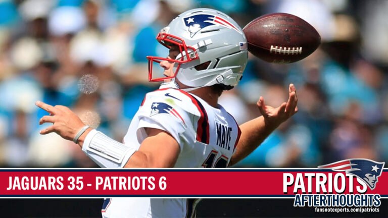 WHAT. A. MESS. Jaguars 35 – Patriots 6